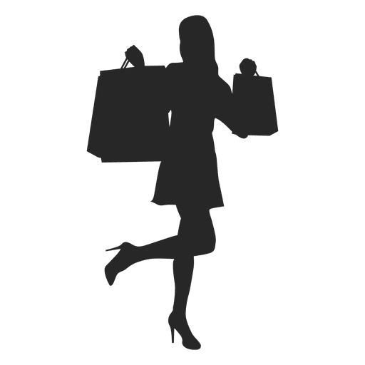 Woman shopping silhouette 9 PNG Design