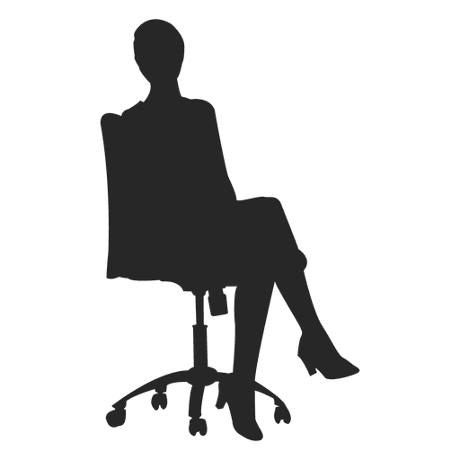 Frau die auf Stuhl 1 sitzt PNG-Design