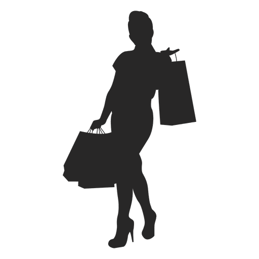 Woman with shopping bags 1 - Transparent PNG & SVG vector file