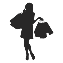 Frau mit Einkaufstüten 3 PNG-Design