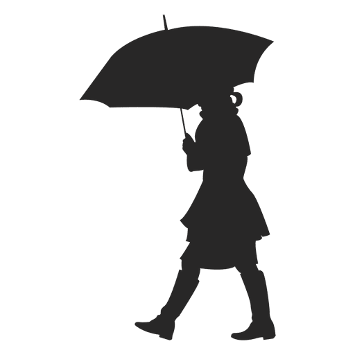 Woman with umbrella - Transparent PNG & SVG vector file