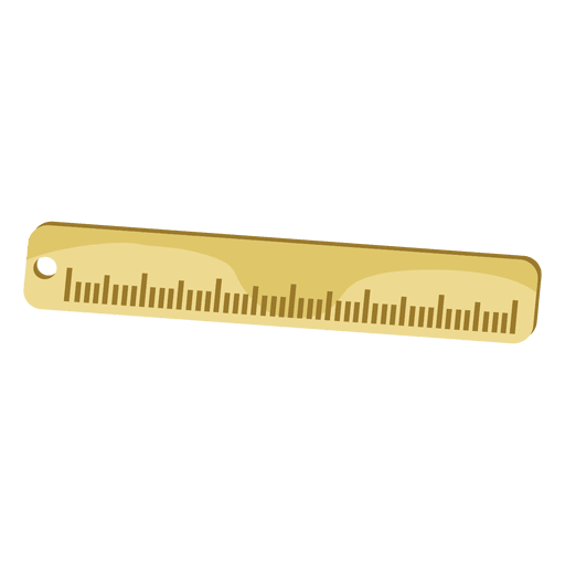 Wooden ruler PNG Design