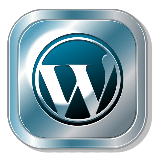 Botón metálico wordpress Diseño PNG