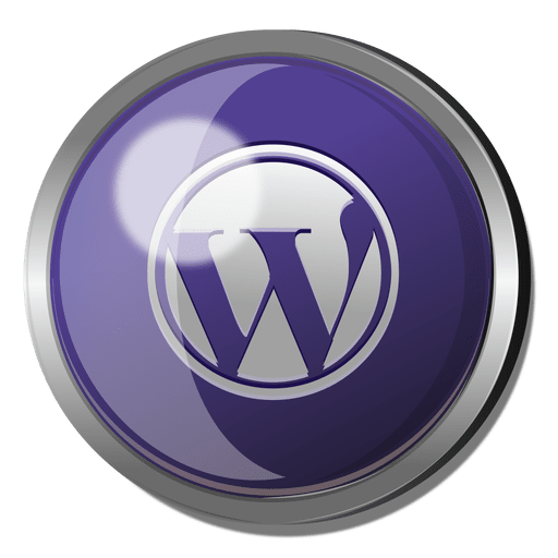 Wordpress runder Metallknopf PNG-Design