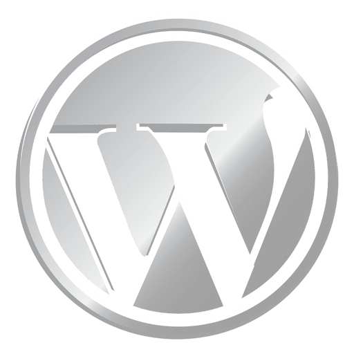 ícone prateado do wordpress Desenho PNG