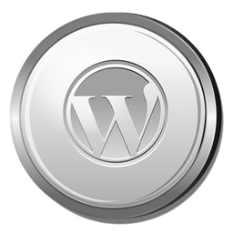 Icono de plata de wordpress 3D Transparent PNG