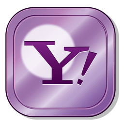 Botón metálico Yahoo