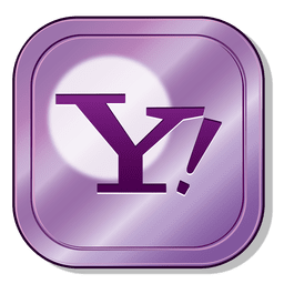 Botão metálico do Yahoo Desenho PNG