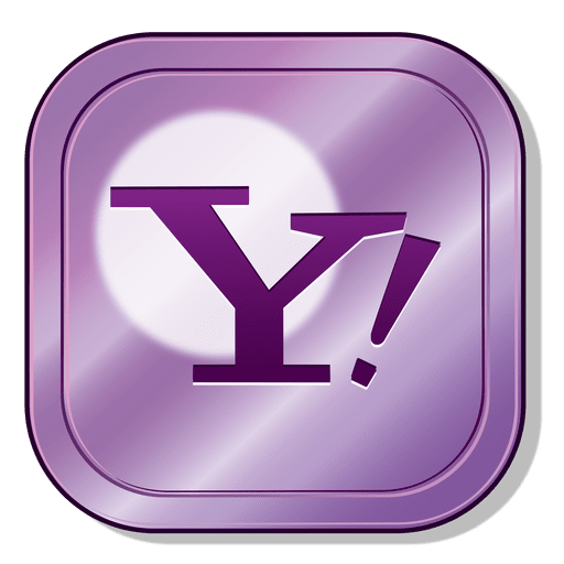 Botón metálico Yahoo Diseño PNG