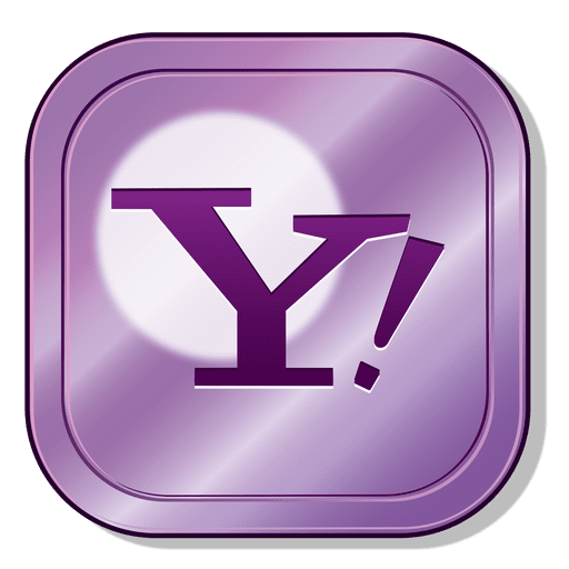 Yahoo metallic button PNG Design