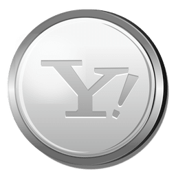 Icono de plata de Yahoo 3D Transparent PNG