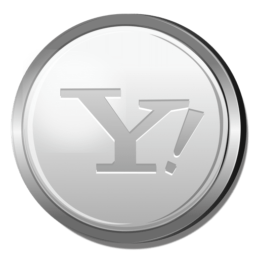 3D Yahoo silver icon PNG Design