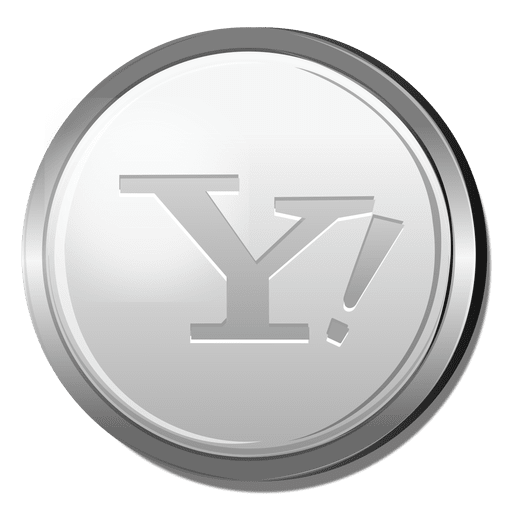 Icono de plata de Yahoo 3D