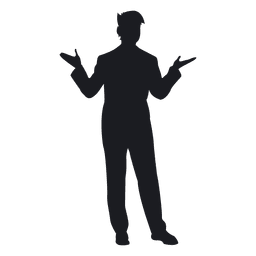 silhouette man standing in suit