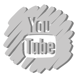 Icono distorsionado de youtube Diseño PNG