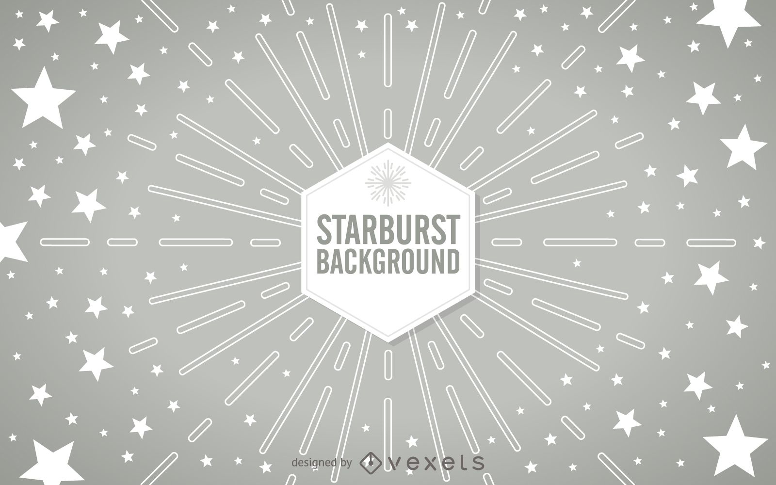 Starburst geométrica com estrelas