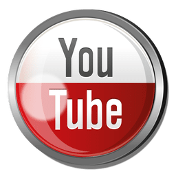 Botón de metal redondo de Youtube Diseño PNG