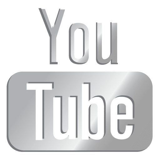 Silbernes Youtube-Symbol