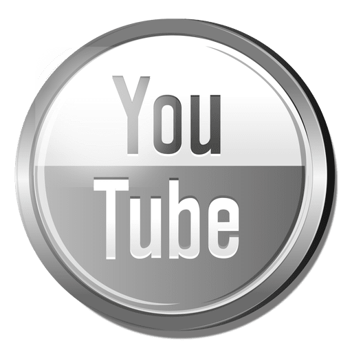 Silbernes Youtube-Logo PNG-Design