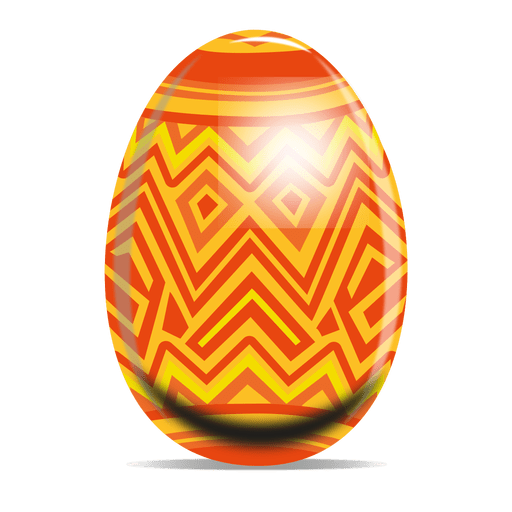 Huevo de pascua con patrón zig zag Diseño PNG