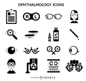 Paquete de iconos de oftalmología de accidentes cerebrovasculares