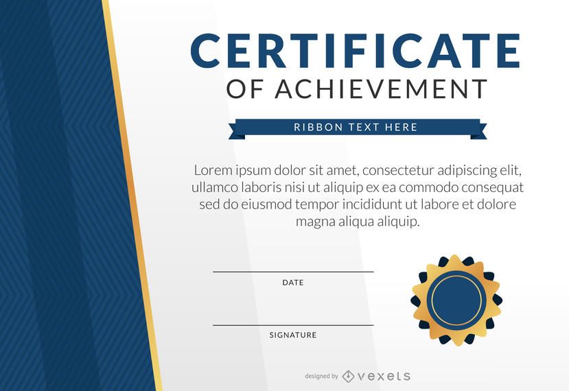 Certificado de maquete de modelo de realização Certificado de maquete de modelo de realização
