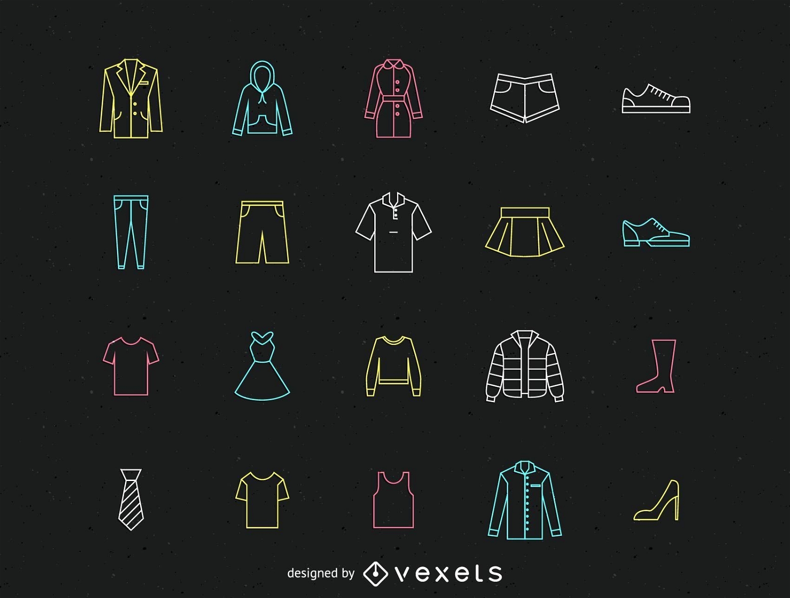 Clothes line icon pack