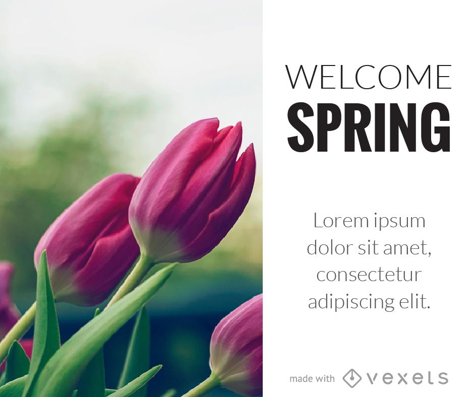 Spring flowers poster maker