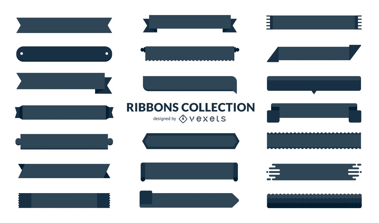 Huge set of flat ribbons