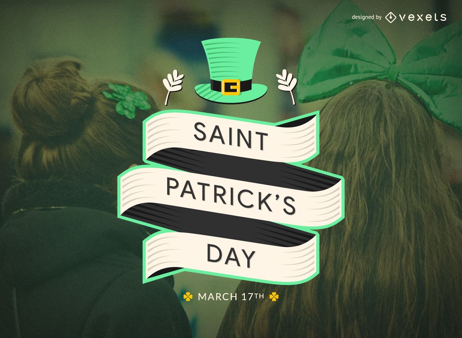Flaches St. Patrick&#39;s Day Abzeichen