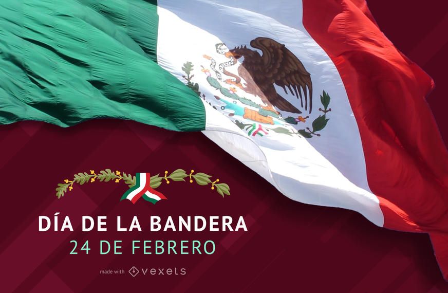 Poster Del Dia De La Bandera De Mexico Editable Design