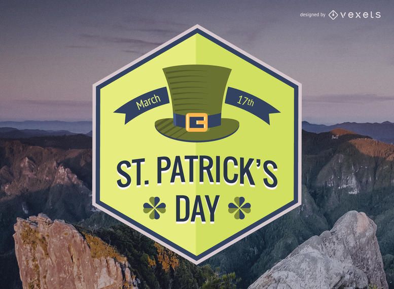 St Patrick's sechseckiges Abzeichen St Patrick's sechseckiges Abzeichen