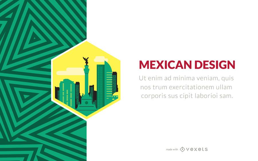 Mexican design maker with patterns and labels Mexican design maker with patterns and labels
