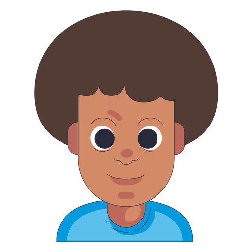 Download Afro hair boy neutral face - Transparent PNG & SVG vector file