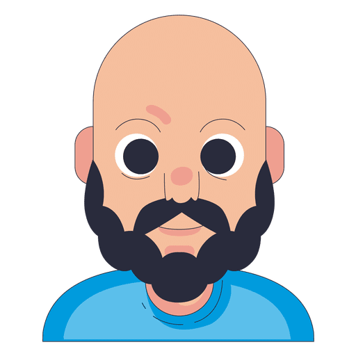 Baldy beard man PNG Design