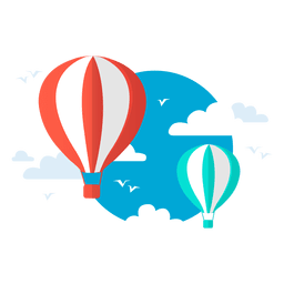 Vuelo en globo aerostático Diseño PNG