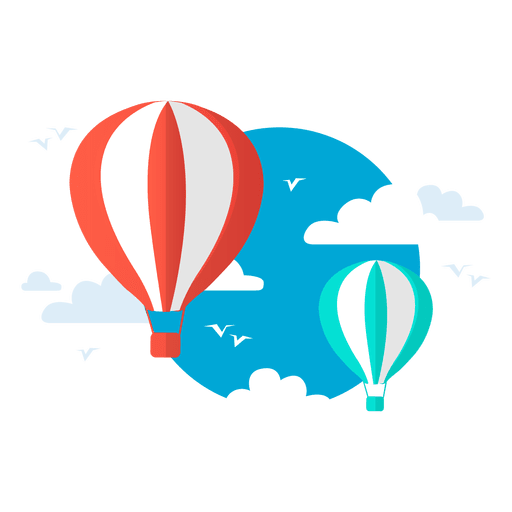 Ballon Heißluftflug PNG-Design