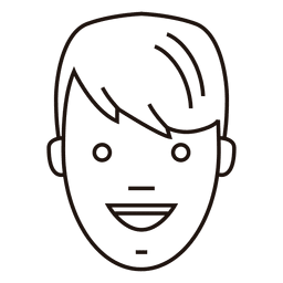 Bangs happy young boy PNG Design