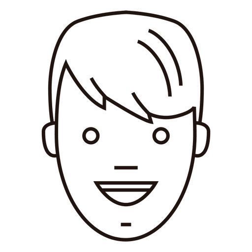 Bangs happy young boy PNG Design