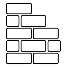 Rectángulo redondeado de pared de ladrillos Diseño PNG