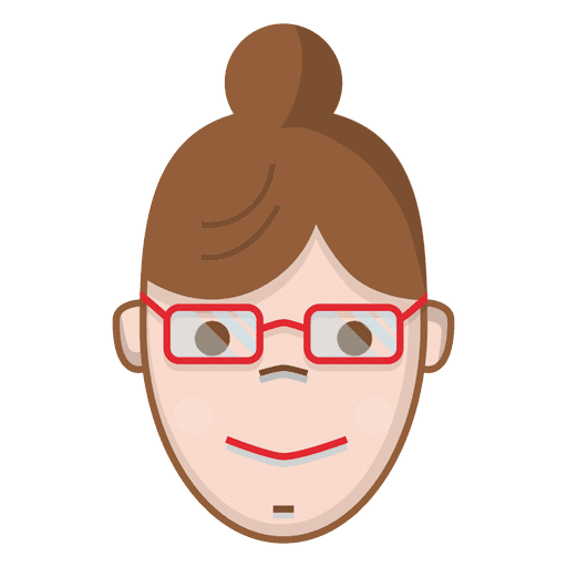 Download Colored bun women with glasses - Transparent PNG & SVG ...