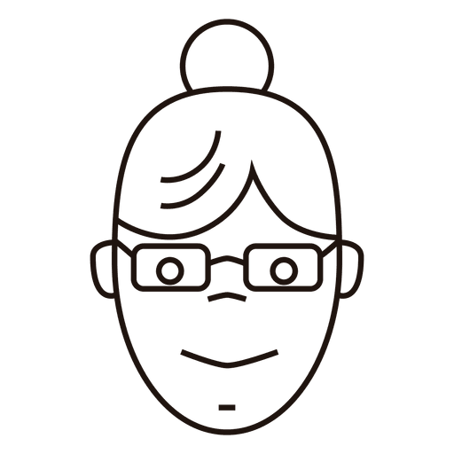Download bun women with glasses - Transparent PNG & SVG vector
