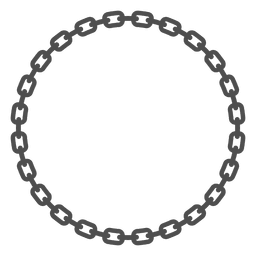 Cadena de eslabones redondos Diseño PNG