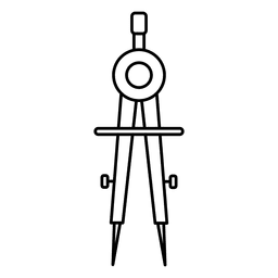 Dibujo técnico del arco de la brújula Transparent PNG