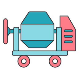 Mezclador de concreto transportable Diseño PNG