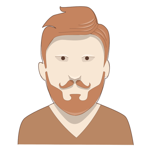 Ginger beard v neck - Transparent PNG & SVG vector file