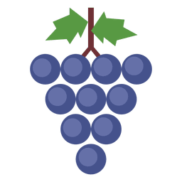 Grapes leaves cluster PNG Design