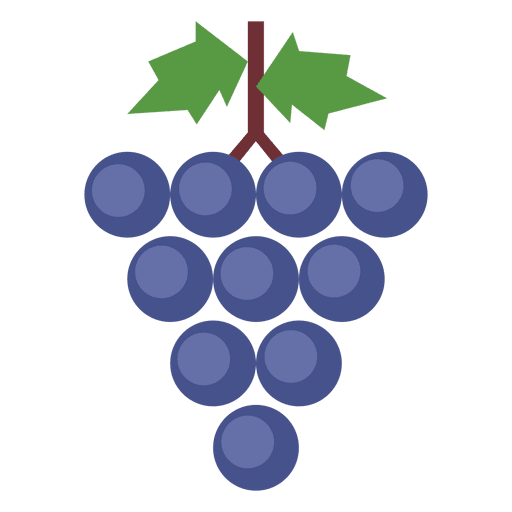 Grapes leaves cluster PNG Design