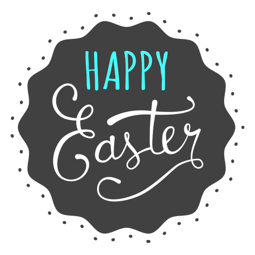 Happy easter black background message