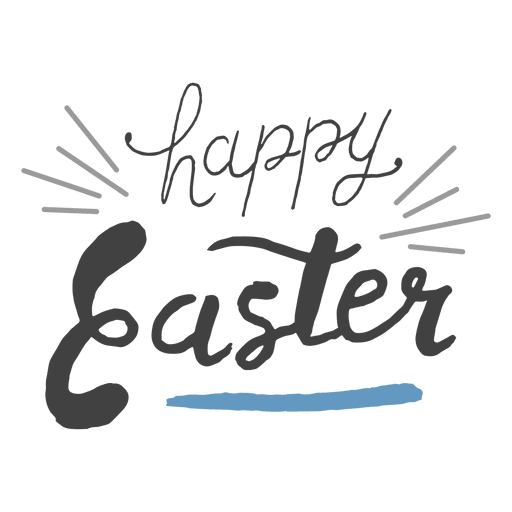 Happy easter message pencil PNG Design